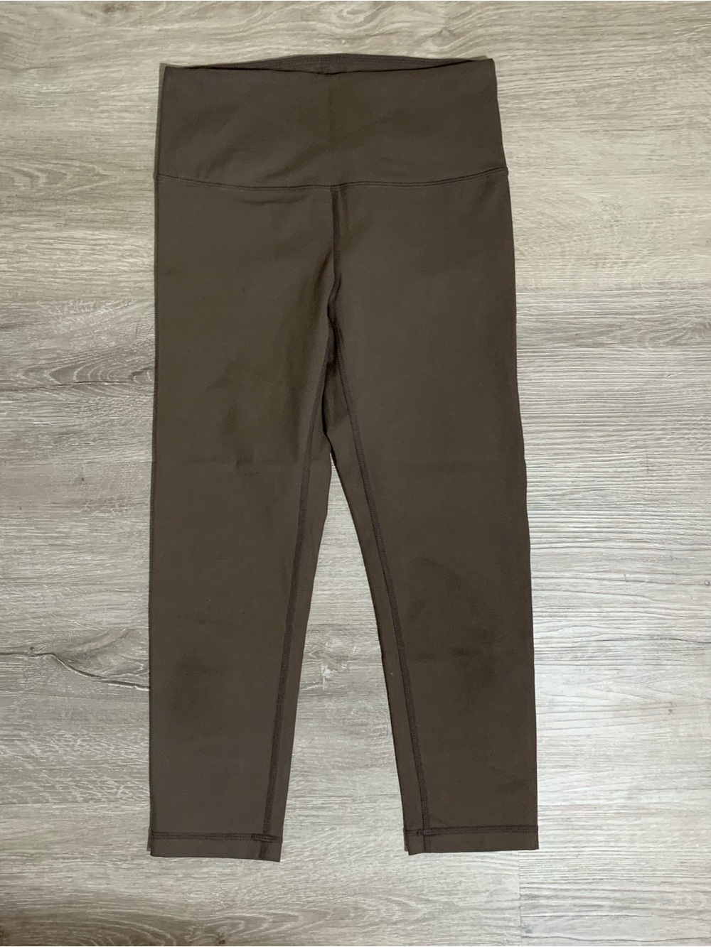 Zella Taupe High-Waist Cropped Leggings